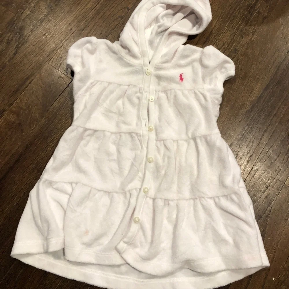 Adorable terry cloth dress 9M with hood
